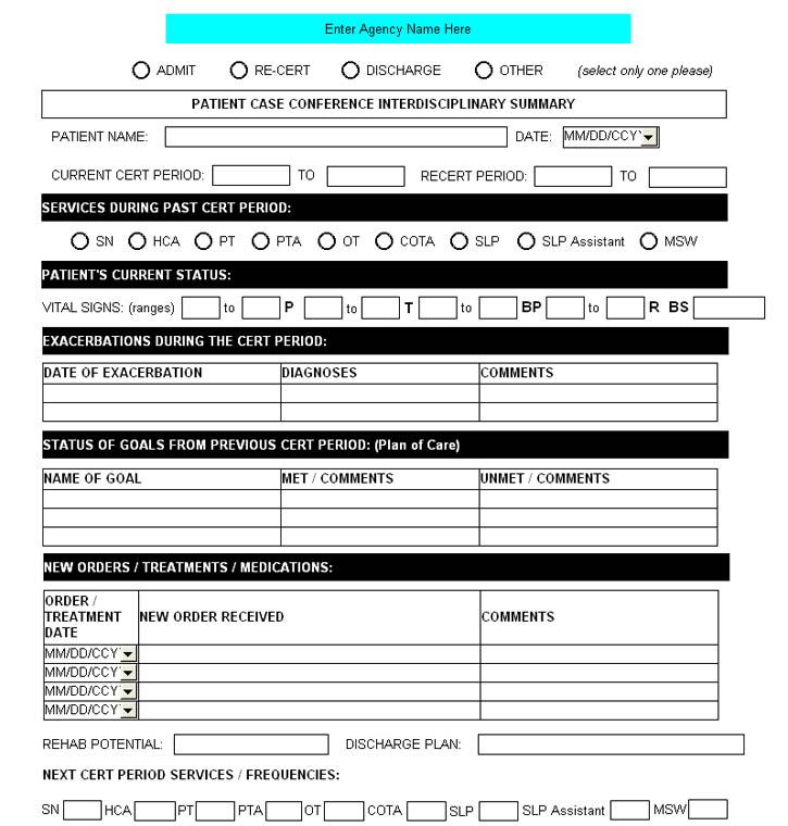 Case Conference Form